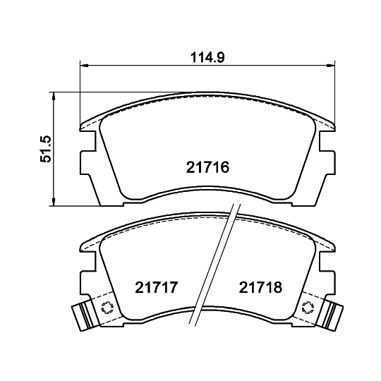 8DB 355 016-551 - Piduriklotsi komplekt,ketaspidur 