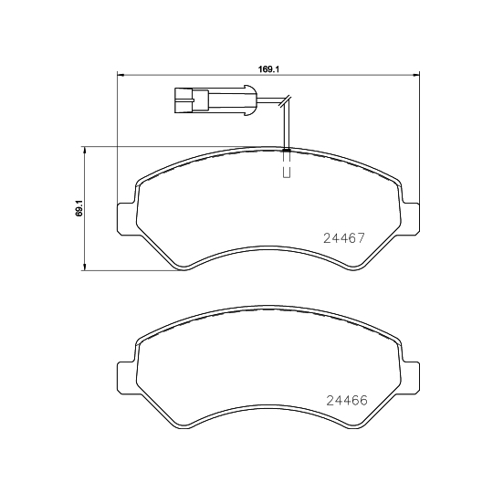 8DB 355 023-011 - Piduriklotsi komplekt,ketaspidur 