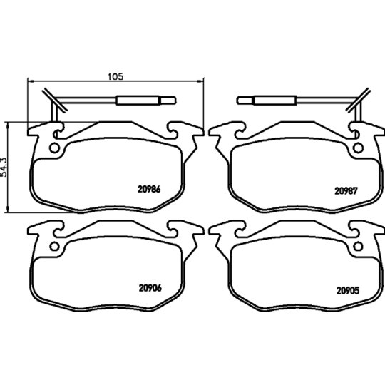 8DB 355 018-961 - Brake Pad Set, disc brake 