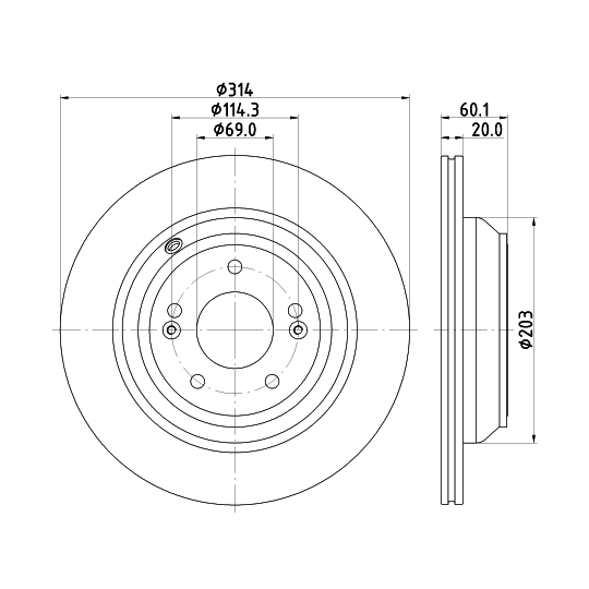 8DD 355 122-581 - Brake Disc 