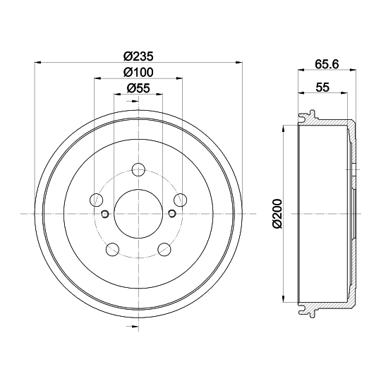 8DT 355 301-321 - Brake Drum 