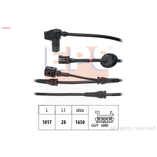 1.962.047 - Sensor, wheel speed 