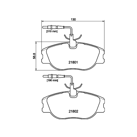 8DB 355 018-171 - Brake Pad Set, disc brake 