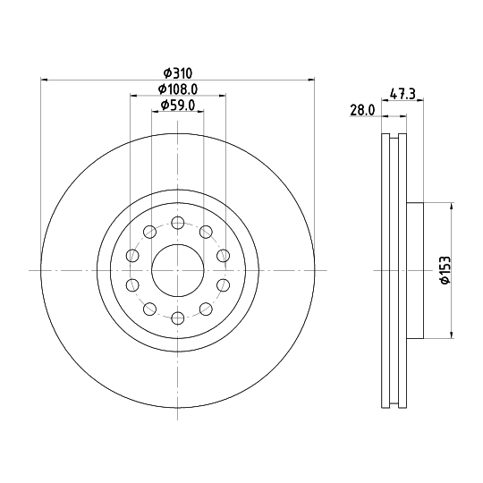 8DD 355 106-581 - Bromsskiva 