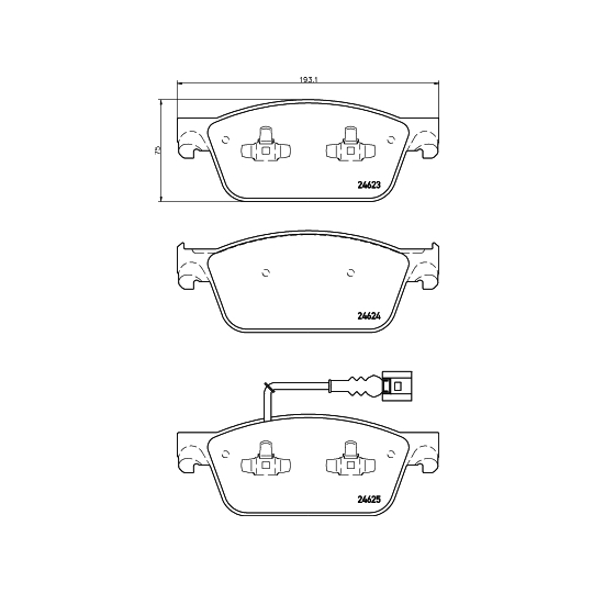 8DB 355 014-981 - Brake Pad Set, disc brake 