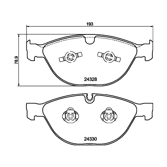 8DB 355 012-521 - Brake Pad Set, disc brake 