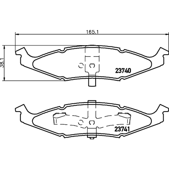 8DB 355 010-081 - Piduriklotsi komplekt,ketaspidur 