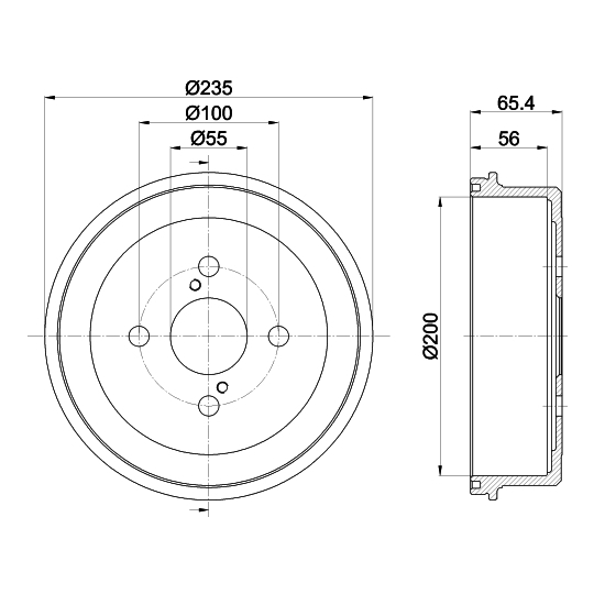 8DT 355 301-501 - Brake Drum 