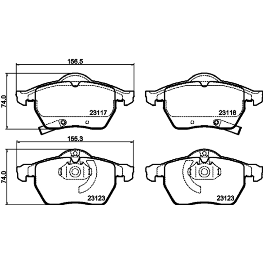 8DB 355 008-141 - Brake Pad Set, disc brake 