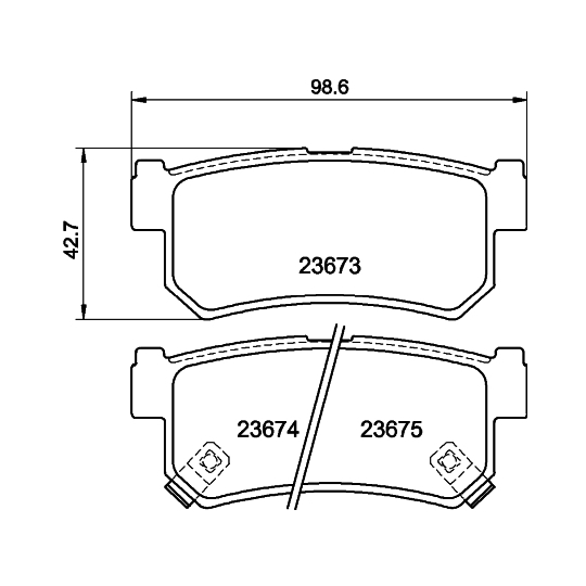 8DB 355 012-501 - Piduriklotsi komplekt,ketaspidur 