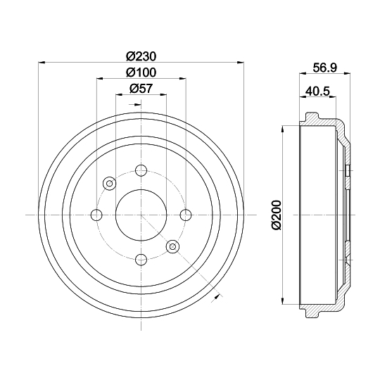 8DT 355 300-961 - Brake Drum 