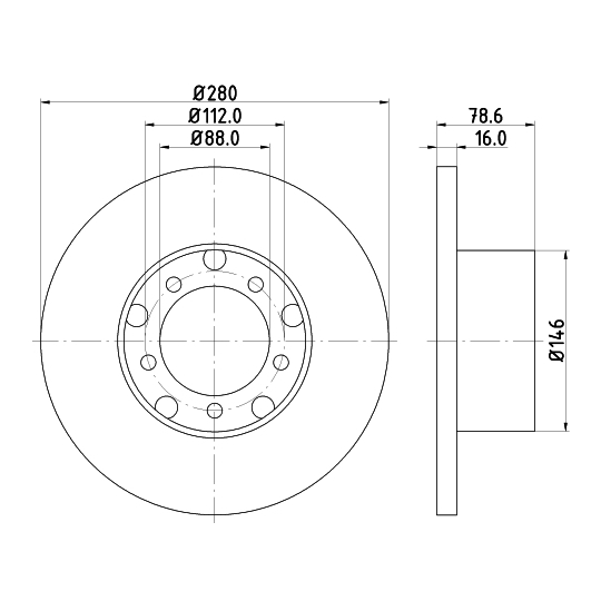 8DD 355 100-201 - Bromsskiva 