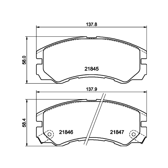 8DB 355 016-611 - Brake Pad Set, disc brake 