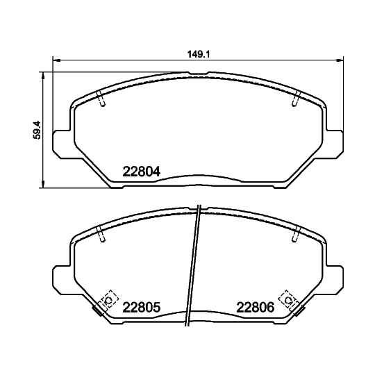 8DB 355 037-881 - Brake Pad Set, disc brake 