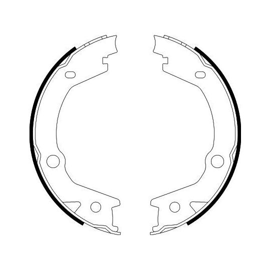 8DA 355 050-061 - Bromsbackar, sats, parkeringsbroms 