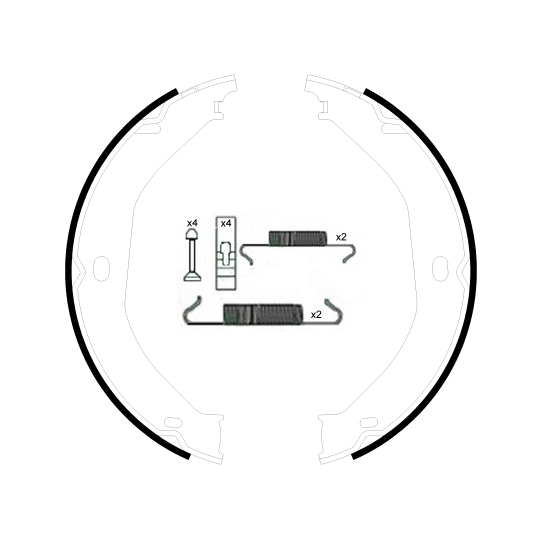 8DA 355 050-891 - Brake Shoe Set, parking brake 