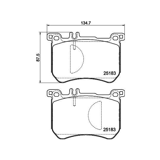 8DB 355 020-491 - Piduriklotsi komplekt,ketaspidur 