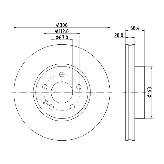 8DD 355 110-071 - Bromsskiva 