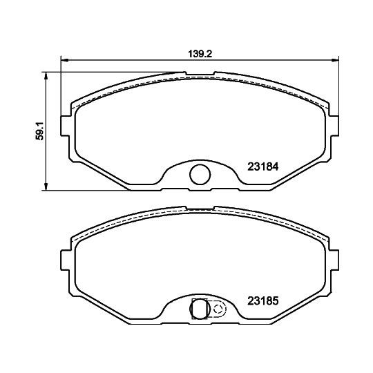 8DB 355 011-181 - Brake Pad Set, disc brake 