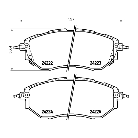 8DB 355 012-031 - Brake Pad Set, disc brake 