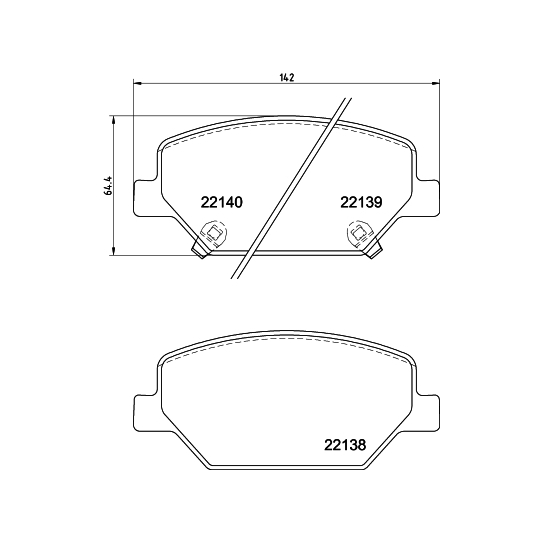 8DB 355 039-121 - Piduriklotsi komplekt,ketaspidur 