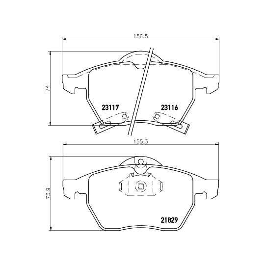 8DB 355 008-041 - Brake Pad Set, disc brake 