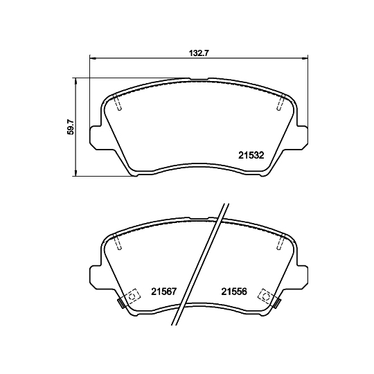 8DB 355 039-971 - Brake Pad Set, disc brake 