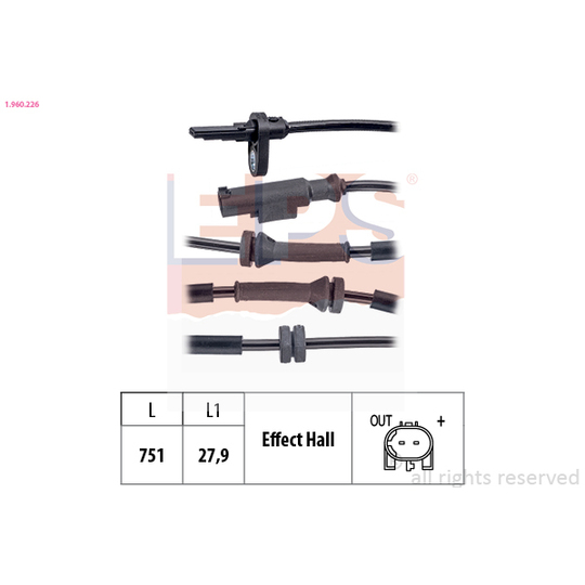 1.960.226 - Sensor, wheel speed 