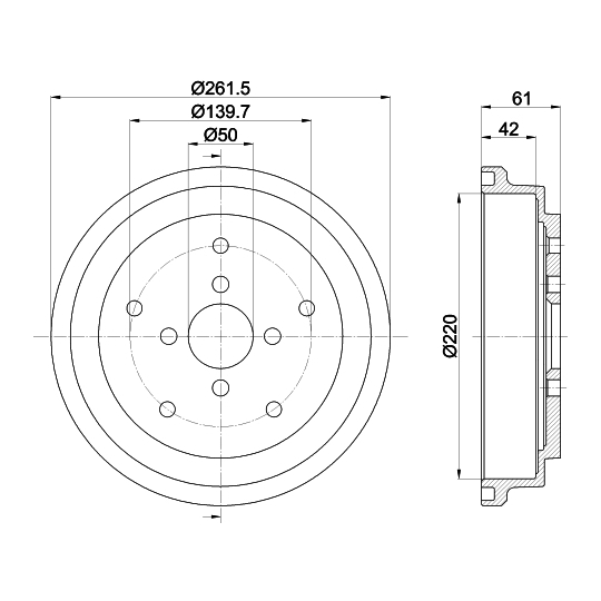 8DT 355 302-981 - Brake Drum 