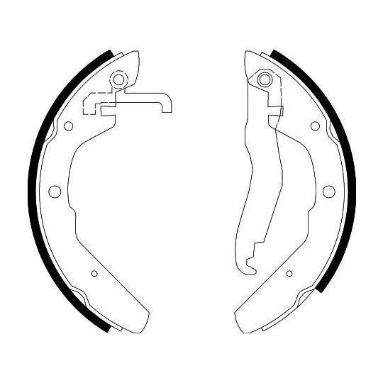 8DB 355 000-701 - Brake Shoe Set 