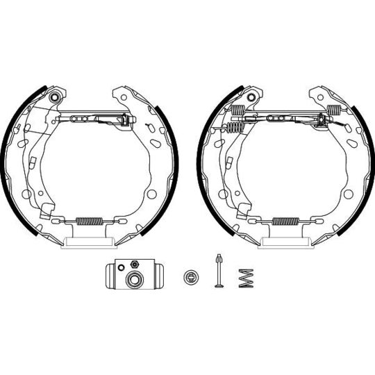 8DB 355 022-521 - Bromsbackar, sats 