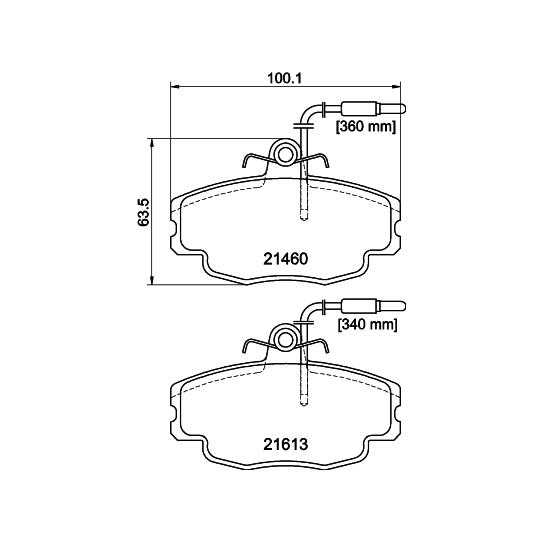 8DB 355 017-981 - Brake Pad Set, disc brake 