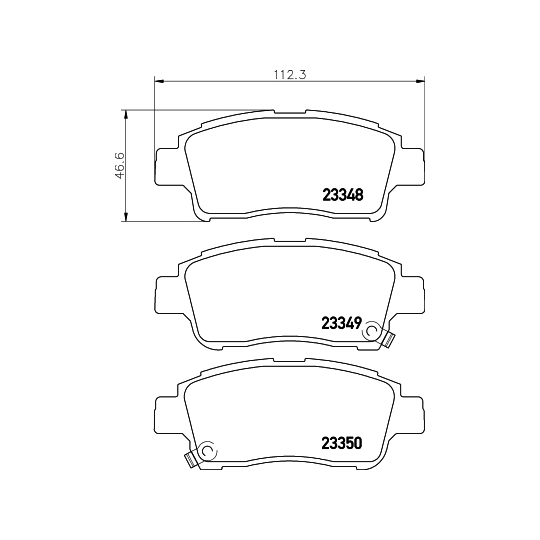 8DB 355 017-071 - Brake Pad Set, disc brake 