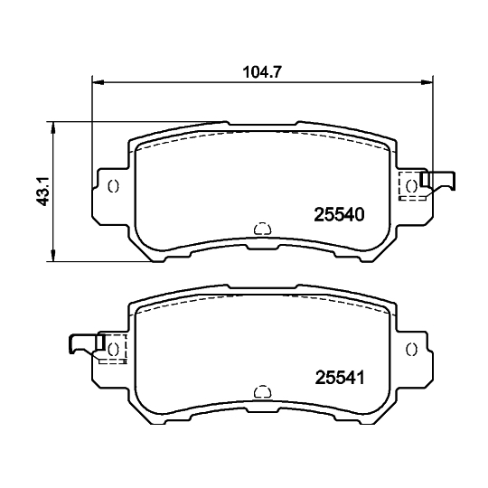 8DB 355 020-151 - Brake Pad Set, disc brake 