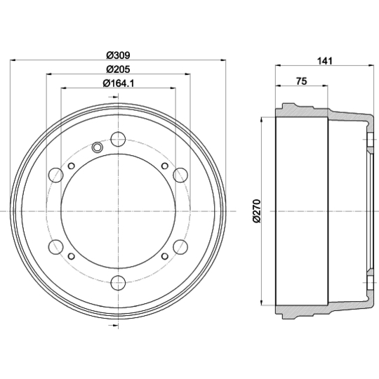 8DT 355 301-661 - Brake Drum 