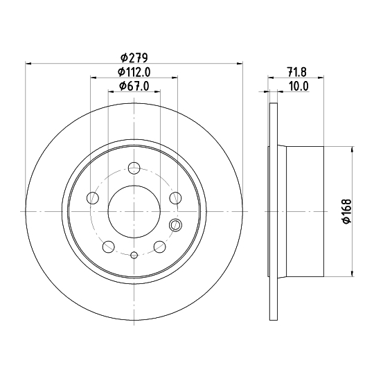 8DD 355 100-991 - Bromsskiva 