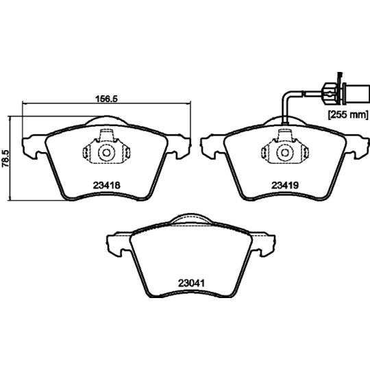 8DB 355 010-631 - Brake Pad Set, disc brake 