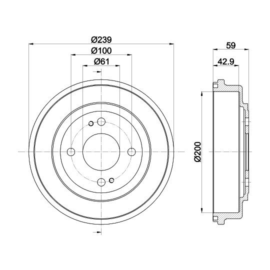 8DT 355 301-981 - Brake Drum 