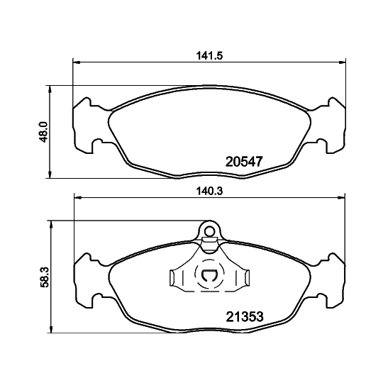 8DB 355 007-531 - Brake Pad Set, disc brake 