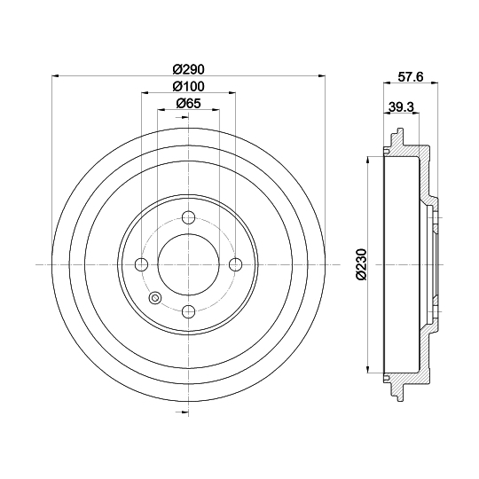 8DT 355 300-811 - Brake Drum 