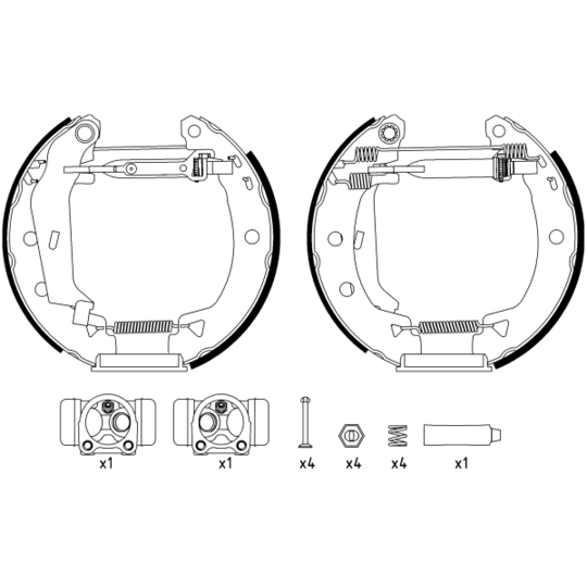 8DB 355 003-821 - Brake Shoe Set 