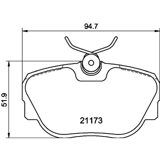 8DB 355 017-811 - Brake Pad Set, disc brake 