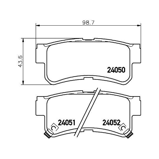 8DB 355 011-151 - Brake Pad Set, disc brake 