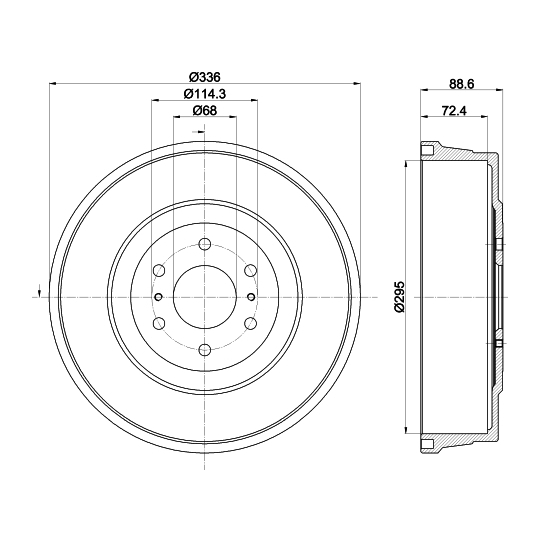 8DT 355 303-331 - Brake Drum 