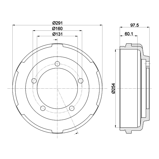 8DT 355 300-461 - Brake Drum 