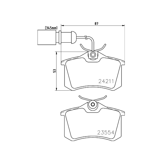 8DB 355 013-131 - Brake Pad Set, disc brake 