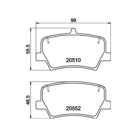 8DB 355 039-391 - Brake Pad Set, disc brake 