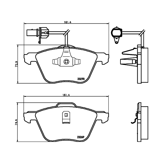 8DB 355 008-921 - Brake Pad Set, disc brake 