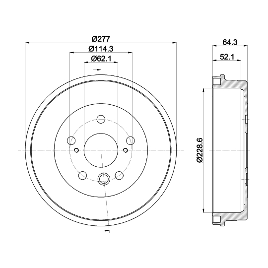 8DT 355 300-031 - Brake Drum 