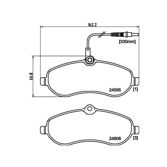 8DB 355 013-411 - Brake Pad Set, disc brake 